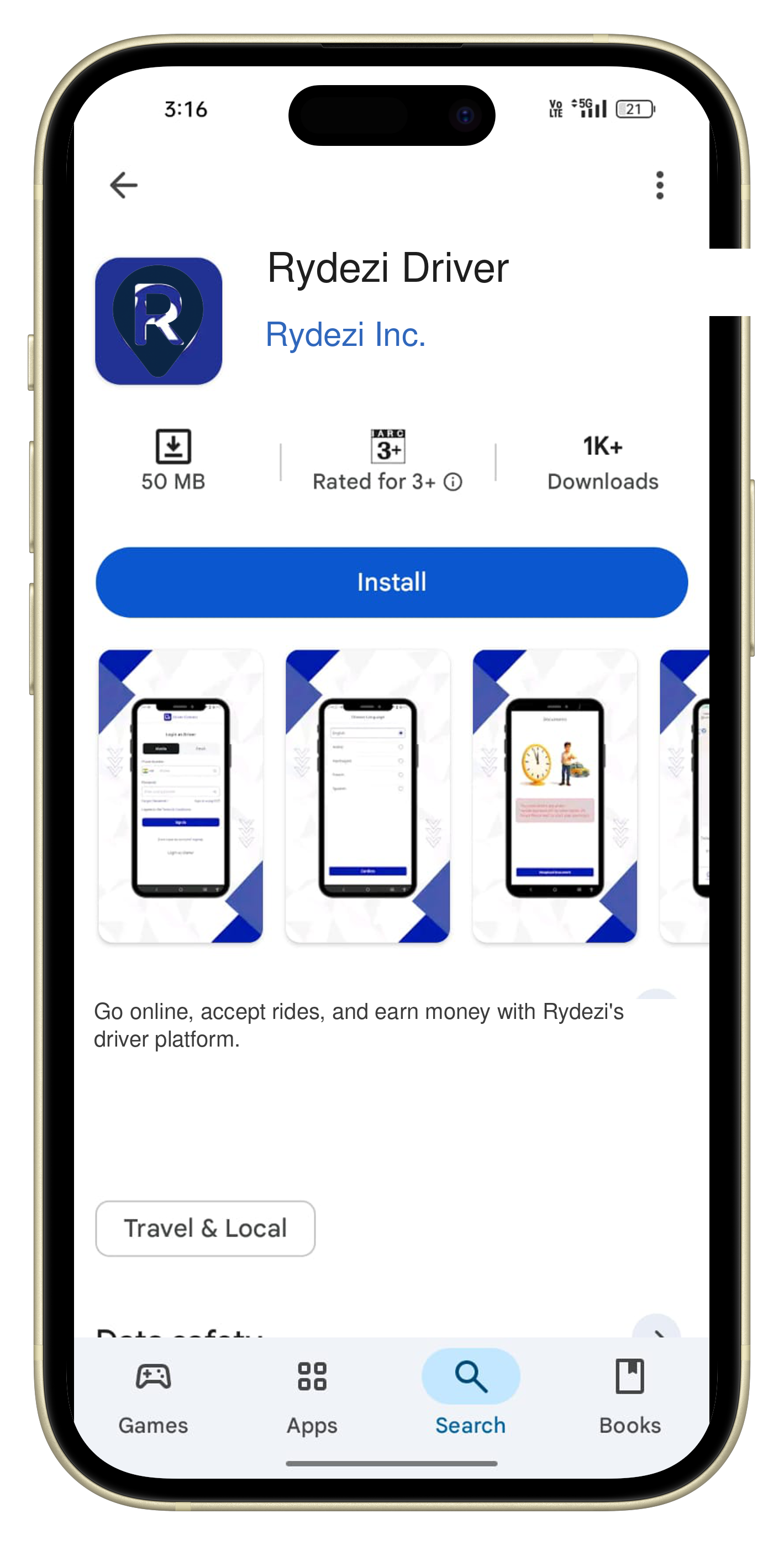 Rydezi Driver App